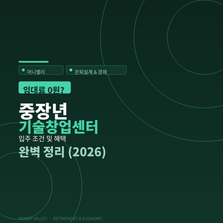 중장년 기술창업센터 입주 조건 및 혜택